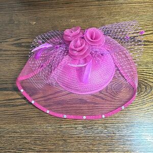 Fuchsia Fascinator with comb